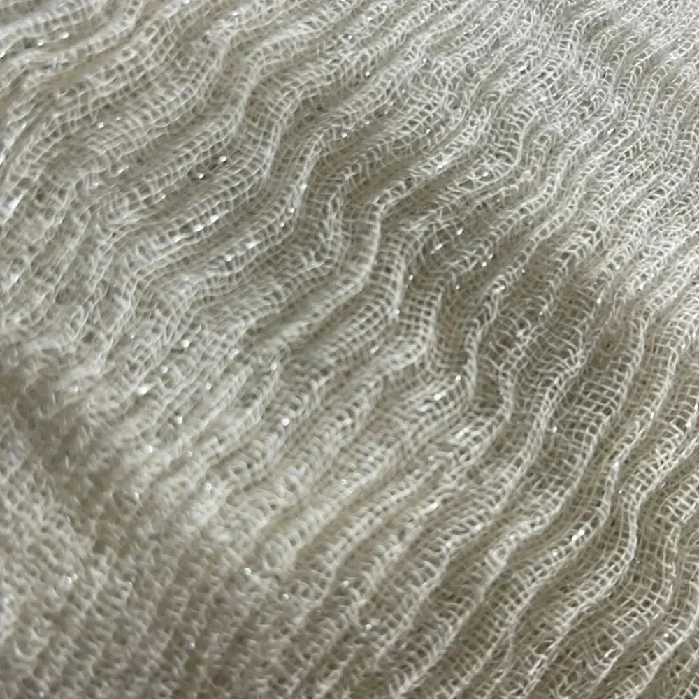 Ivory sparkly scarf